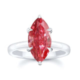 2 Carat Marquise Lab Pink Diamond Solitaire Engagement Ring