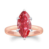 2 Carat Marquise Lab Pink Diamond Solitaire Engagement Ring