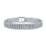 15 Carat 3 Row Diamond Tennis Bracelet