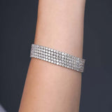 25 Carat 5 Row Diamond Tennis Bracelet
