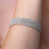 25 Carat 5 Row Diamond Tennis Bracelet