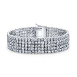 25 Carat 5 Row Diamond Tennis Bracelet