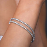 10 Carat 2 Row Diamond Tennis Bracelet