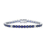 Tennis Bracelet With Lab Grown Sapphires