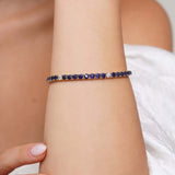 Tennis Bracelet With Lab Grown Sapphires
