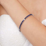 Tennis Bracelet With Lab Grown Sapphires
