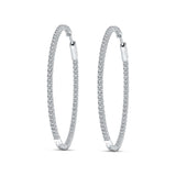 Large Diamond Hoop Earrings