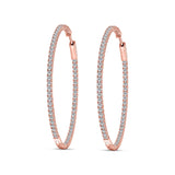 Large Diamond Hoop Earrings