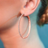 Large Diamond Hoop Earrings