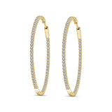 Large Diamond Hoop Earrings