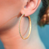 Large Diamond Hoop Earrings