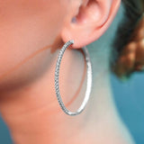 Large Diamond Hoop Earrings