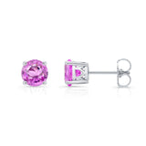 1 Carat Pink Sapphire Studs