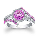 Contemporary Pink Sapphire Engagement Ring