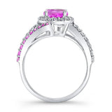 Contemporary Pink Sapphire Engagement Ring