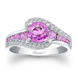 Unique Pink Sapphire Engagement Ring