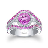 Halo Pink Sapphire Ring