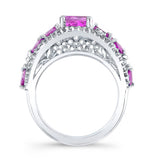 Vine Pink Sapphire Ring