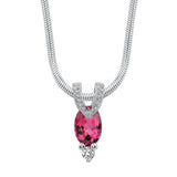 White Gold Pink Tourmaline Necklace PT-6889N