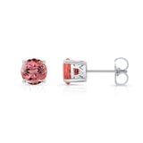 1 Carat Pink Tourmaline Studs