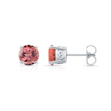 Simple 1.00ct. Pink Tourmaline Studs