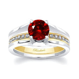 Interlock Lab Ruby And Diamond Bridal Set
