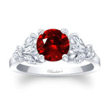 Marquise And Round Ruby And Diamond Ring