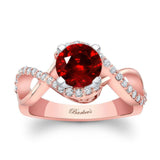 Ruby And Diamond Infinity Twist Engagement Ring