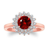 Starburst Ruby And Diamond Ring