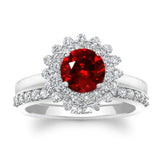 Starburst Ruby And Diamond Bridal Set