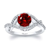 Criss Cross Ruby And Diamond Ring