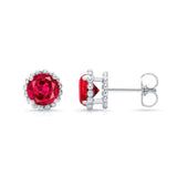 1.00ct. Ruby Studs