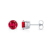 Simple 1.00ct. Ruby Studs