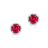 Unique 1 Carat Ruby Studs