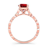 Art Deco Ruby And Diamond Engagement Ring