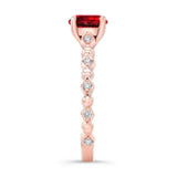 Art Deco Ruby And Diamond Engagement Ring