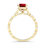 Art Deco Ruby And Diamond Engagement Ring