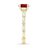 Art Deco Ruby And Diamond Engagement Ring
