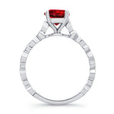 Art Deco Ruby And Diamond Engagement Ring
