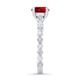 Art Deco Ruby And Diamond Engagement Ring