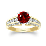 Ruby And Diamond Channel Set Ring