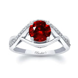 Ruby And Diamond Criss Cross Ring