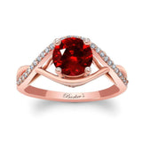 Ruby And Diamond Criss Cross Ring