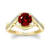 Ruby And Diamond Criss Cross Ring