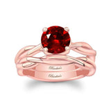 Ruby Twist Solitaire Bridal Set