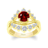 Ruby And Diamond Unique Wedding Set