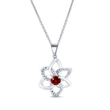 Ruby Flower Necklace