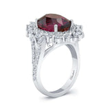 5 Carat Oval Rhodolite Ring