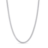 Men's Silver Miami Cuban Chain showcasing tightly interlocked links and a sleek silver finish for any occasion.