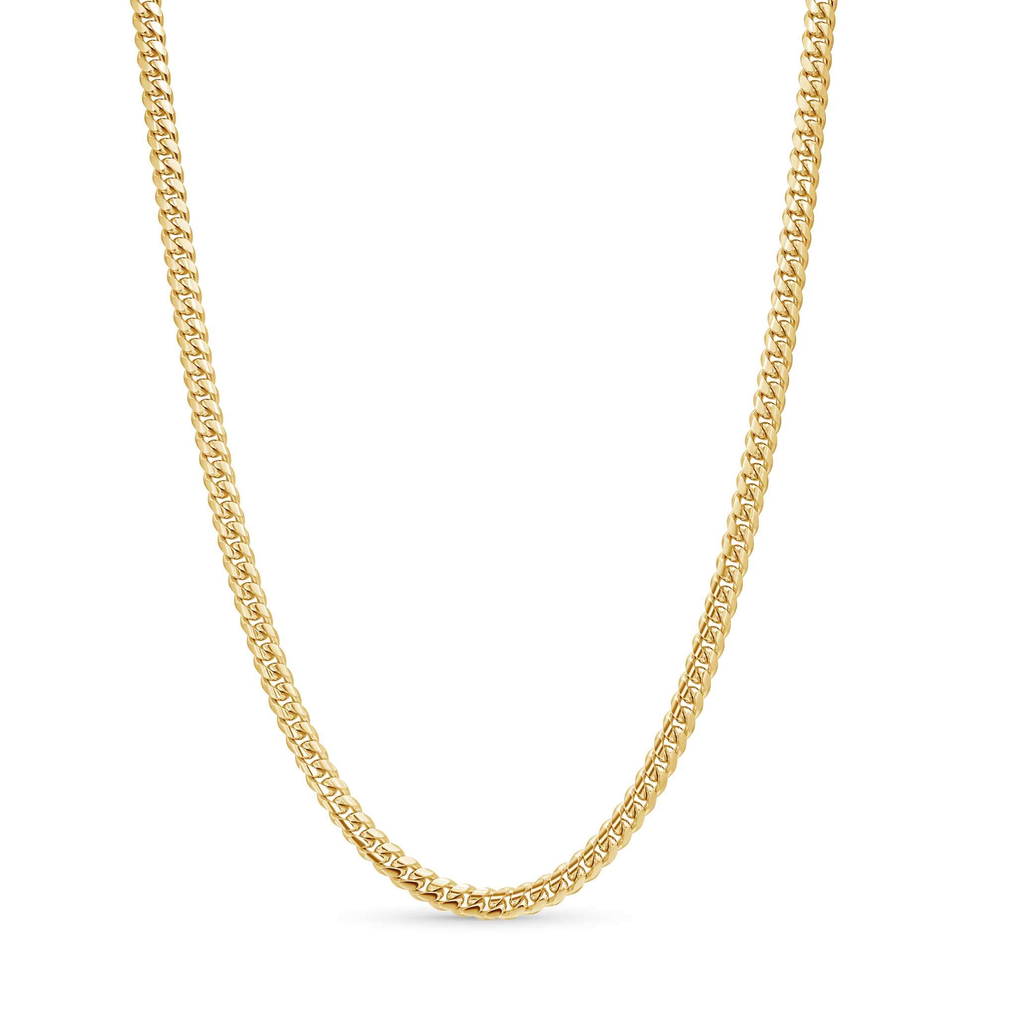 Men's Vermeil Miami Cuban Chain showcasing high-quality 18k gold vermeil in classic Cuban link design.